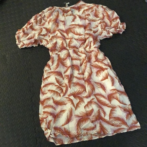 ANTHROPOLOGIE feather print lined dress. EUC! - Picture 6 of 8